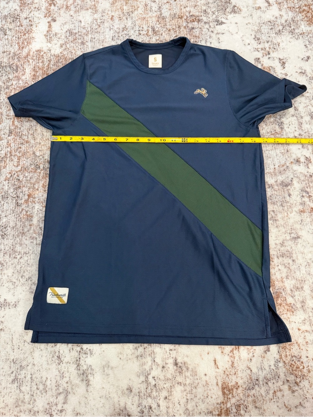Tracksmith, Navy and Green, Van Cortlandt Running Shirt and Shorts Set | Men’s S - Picture 7 of 14